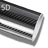 5D カーボンシート カーボンステッカー 10cm*10m カーラッピングフィルム ドレスアップ 保護フィルム 艶 光沢 黒 リアル キズ 傷 防止 傷隠し DIY 車 艶あり 防水 (10cm*10m)