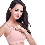 （ワボーズ） Waboatsカップ付き 全世界で大ヒッ　マタニティ ブラジャー ナイトブラ ストレッチレース付きやわらか授乳ブラジャ 授乳服 授乳用ブラジャー 妊婦 産後 矯正下着 ノンワイヤー オレ