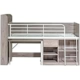 ロフトベッド システムベッド コンセント付き mir00050 15-4 ミドルベッド 木製 アイアン 子供 ベッド 大人 白 ホワイト ブラック オーク ベッド下 フリースペース 学習机 ラック 収納 はしご ベット シングルベッド 机付き パイプ