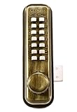 No.5100 デジタル面付錠 AB(真鍮古美)　標準ラッチ/HSサムターン