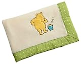 Disney My Friend Pooh Coral Fleece Blanket, Sage/Ivory (Discontinued by Manufacturer) by Crown Craft