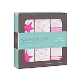 手ぬぐいセット、パックあたりFluroピンク3 (Aden & Anais) (x 6) - Aden + Anais Washcloth Set, Fluro Pink 3 per pack (Pa