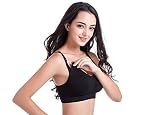 welvtレディースシームレス授乳マタニティブラプッシュアップ快適睡眠ブラレット US サイズ: XL カラー: ブラック