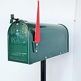 郵便ポスト郵便受けアメリカンUSメールボックススタンドお洒落なグリーン緑色ポストpm085