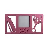 Beautiful 'Our Baby' Pink Wooden Picture Frame with Designs by Judaica Mega Mall