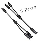 VIKOCELL MC4 Y分岐ソーラーパネルコネクタアダプタ1M2F+2M1F（8 ペア）
