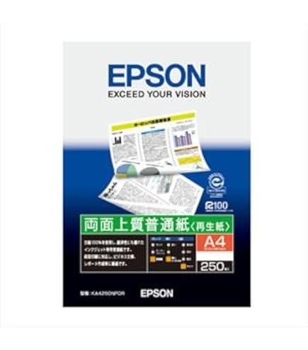 (未使用･未開封品)　EPSON エプソン純正両面上質普通紙[再生紙]A4 250枚 KA4250NPDR ar3p5n1 Amazon | EPSON エプソン純正両面上質普通紙[再生紙]A4 250枚