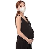 再利用可能な抗菌ダスト通気性洗える抗ホルムアルデヒド、アンチ粒子状物質マスク、調整可能弾性ベルト、銀繊維材料、呼吸弁、妊婦使用 (ホワイト)