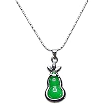 Amazon | [石街] AAAAマレーヒスイ マレー翡翠長しずく形ネックレス