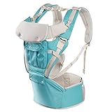 S&D ベビーキャリア 抱っこひも ベビー用品 多機能 携帯型 グリーン (124cm, グリーン)
