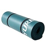 YUREN ヨガマット 厚め 12mm 高密度NBR素材トレーニングマット, ストレッチマット,エクササイズマット, キャリーストラップ付