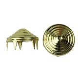 Beehive Cone Nailhead, Size 60, Solid Brass, Gold Finish, 150 pieces per pack by C&C Metal Products 
