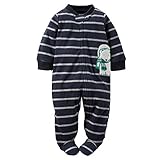 カーターズ Carter's ロンパース マイクロフリース カバーオール 長袖 足つき 男の子 ポリエステル100% 秋冬 Microfleece Zip-Up Sleep & Play NB (50