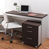 薄型シンプル パソコンデスク W1200 ハイタイプ PCデスク PC-4512H-BR