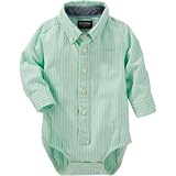 OSHKOSH(オシュコシュ) ストライプボ タンフロントボディスーツ ストライプ ロンパース半袖 9ヶ月【並行輸入】
