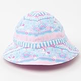 笑顔でおでかけベビー帽子・ハット（日本製）　レースチュールとメリーゴーランド（ライトブルー）　B20018