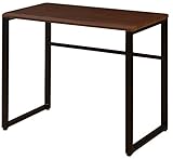 ワイエムワールド 木製 × スチール デスク ソリオ 幅90cm 【カラー: ブラウン 】 00-160