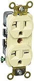 Hubbell HBL5492I Duplex Receptacle 20 amp Combo 5 and 6-20R Ivory [並行輸入品]