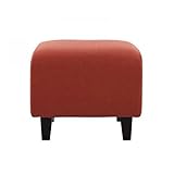 【単品】足置き（オットマン）【LeJOY】スタンダードタイプ カッパーレッド 脚：角錐／ダークブラウン 【リジョイ】：20色から選べる！カバーリングソファ