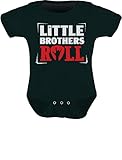 TeeStars – Baby Boys Little Brothers Roll兄弟Best Gifts Rockベビーボディスーツ カラー: ブラック