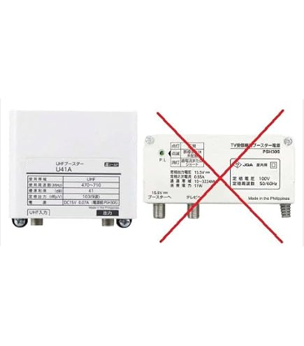 Amazon | DXアンテナ U38A (U43A同等品) 電源なし ブースターのみ UHF