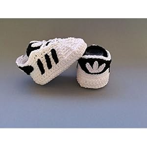 Crochet Pattern Baby Adidas Superstar, baby sneakers, baby shower, booties, shoes