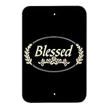 Blessed Halo OnブラックホームビジネスオフィスSign 6" x 9" SIGN.WOOD.9X6.Z000245_8