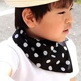 夏の日差しから、首回りをかわいく守る　ＵＶスタイ　【日本製】 (ドットブラック)