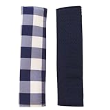 ココトリコ（cocotorico） シートベルトカバー 2個セット チェック柄 【ネイビーチェック×ネイビー】
