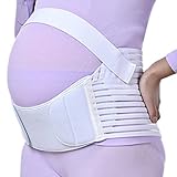 [Jiyaru]腹帯 妊婦用サポーター 骨盤矯正ベルト コルセット 柔らか しっかり引き締め 産前 ホワイト 2XL