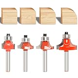 Akylin ボーズ面ビット トリマービット 面取りビット 丸面ビット 6mm軸 超硬刃 ルータービット ボーズ面 面取り ルータービット DIY木工用 切削工具 電動トリマービット 電動工具適用（3R）