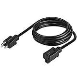 Fosmon (3m) 電源 延長コード 3芯 3Pコンセント用です UL認証 16AWG 125V 13A 1625W AC電源 延長ケーブル (ブラック)