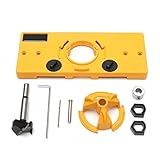 SODIAL 35mmカップスタイルヒンジボーリングジグドリルガイドセット　kregツール用ドアホールテンプレート