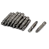 uxcell プラスドライバービット メタル製グレー 35mm長さ 20個入り