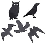 防鳥　鳥よけ　カラスよけ　鳩よけ　鳥威嚇　家庭用　事務所　工場　ガラス窓　フクロウ型　鳩型　ワシ型　ブラック　