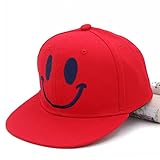Ungfu Mall キャップ キッズ　野球帽子　スマイル刺繍 調整可能　男女兼用 　カジュアル 　かわいい　オールシーズン適用　子供用（5?14歳）