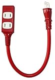kowa スリムショートタップ 15A・30cm 3ツ口 アカ KSS33-03 日本製