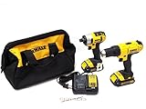 DeWALT 20v リチウムイオン ドリルドライバー インパクトドライバー コンボキット [並行輸入品]
