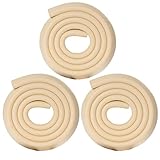 Jolieer 衝撃吸収 ケガ防止 コーナーガード コーナークッション 赤ちゃん舐めても安心 けが防止 2M×3個入 (L型（厚手）, 木の色)