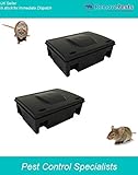 2 Heavy Duty Rat Bait Poison Stations, Safe Secure Tamper-proof And Lockable