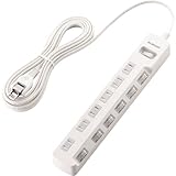 エレコム:エレコム 一括＆個別スイッチ付 雷ガードタップ T-K8A-2650WH 型式:T-K8A-2650WH