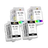 BC365XL+BC366XL 各2個セット 互換インクカートリッジ canon用 インク 通用 365 366 リサイクルインク 大容量 取扱説明書付き 詰め替え キヤノン用 PIXUS TS3530 インク