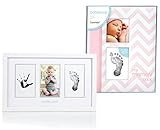 Maven Gifts: Pearhead Chevron Baby Book with Clean-Touch Ink Pad, Pink with Pearhead Baby Prints Pho