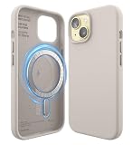【elago】 iPhone 15 対応 ケース MagSafe 対応 シリコン 耐衝撃ケース 手触り サラサラ 傷 指紋 防止 耐衝撃 マグセーフ スマホケース [ Apple iPhone15 アイフォン15 対応 携帯ケース ] iPhone15ケース MAGNETIC SILICONE CASE ストーン