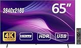 ASTEX 65インチ モニター 4K 大型液晶ディスプレイ HDR PCモニター HDMI/USB端子内蔵 PC対応
