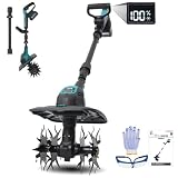耕運機 家庭用 電動耕運機 充電式 コードレス【850Wブラシレスモーター・2WAY分離式】小型 ミニ耕うん機 耕幅30cm 耕深22cm 軽量 女性でも使いやすい マキタ互換バッテリー対応 土起こし 除草 肥料混ぜ 家庭菜園 畑 花壇 PSE認証【YABA公式】 (青・本体のみ・電池別売)