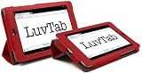 LuvTab RED Google Nexus 7 (7 inch) Genius Multifunctional / Multi Angle Luxury Executive Wallet / Co