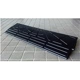 【4個セット】段差スロープ/段差プレート 【幅90cm 高さ10cm用】 ゴム製 衝撃吸収 ds-1633423