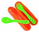 Sassy Travel Case with Fork and Spoon , Colors May VaryホームSupplyメンテナンスストア
