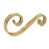 uxcell スクロールバラスター ゲートフェンス S形 220mmx105mm 304ステンレス鋼 ゴールドトーン